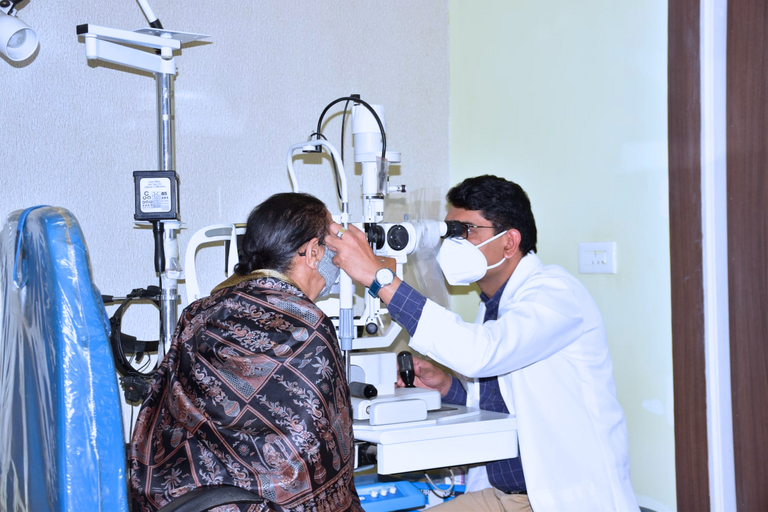 Eye examination at SGVEH